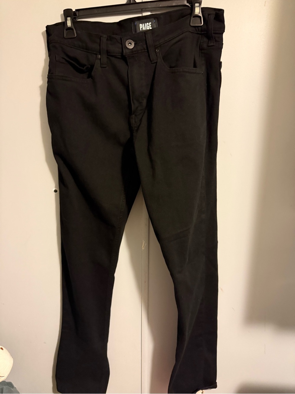 PAIGE Lennox Men’s Slim Fit Jeans Black Shadow Size 31 Stretch Denim